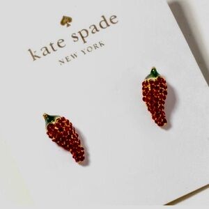 Kate Spade Chili Pepper Earrings - Red and Green